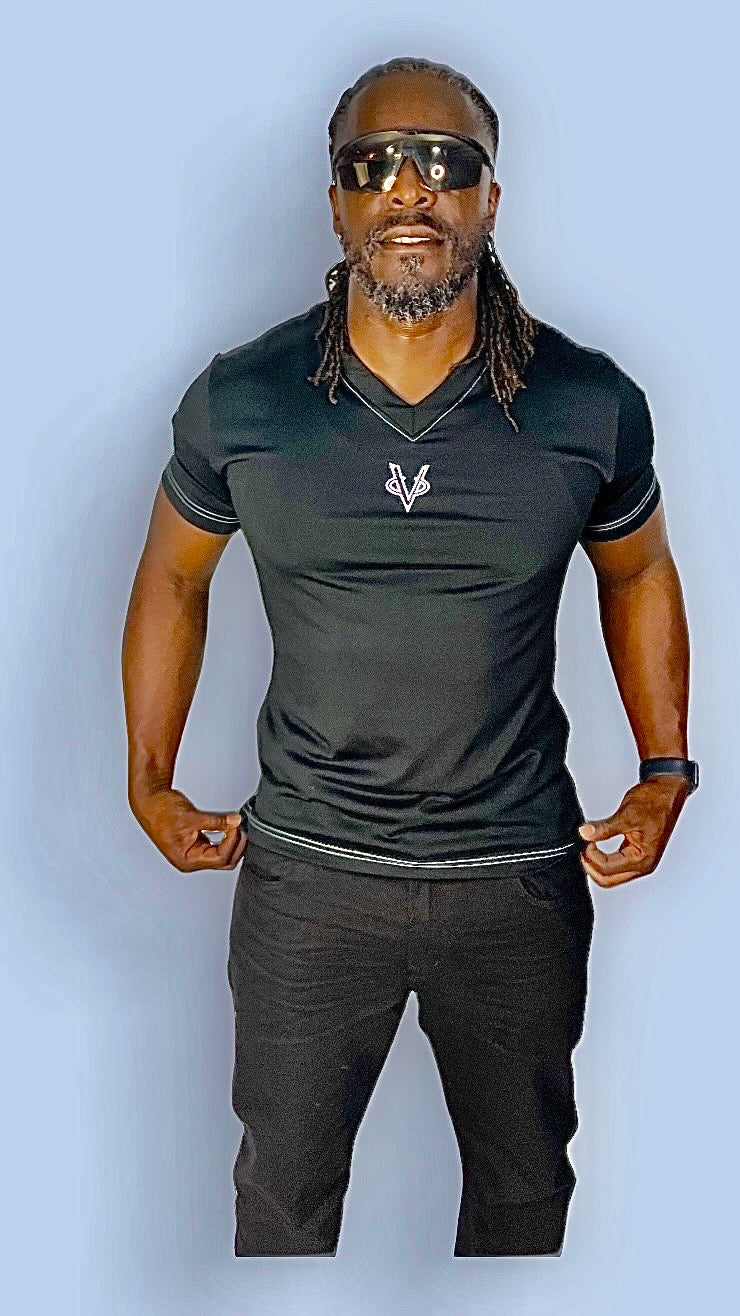 XL Black with White Trimming